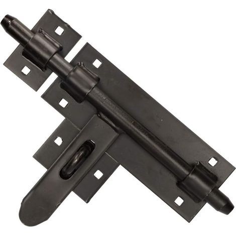 1 Riegelschloss, verzinktes Metall, Länge 270 mm, für Tor und Tür (1/5)