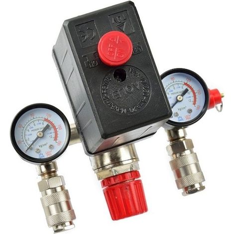 Kit de pressostat pour compresseurs G80306, 230 V, pression maximale 12 bar, aluminium (1/5)