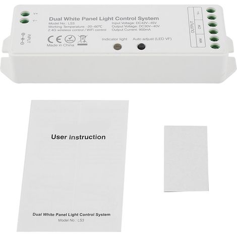 Contrôleur panneau LED LS3 compatible blanc simple/double, réglage CCT et luminosité via télécommande 2.4G et application smartphone (1/5)