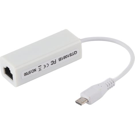 Adaptateur Ethernet Micro USB vers RJ45 - 10/100 Mbps - Compatible Raspberry Pi Zero 1.3/W - ABS - 1 Pièce (1/5)