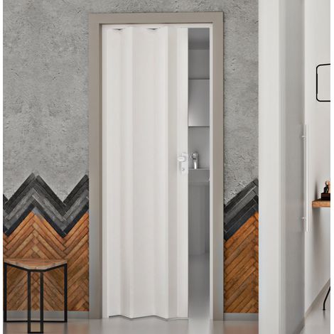 Porta a Soffietto da Interno 83x214 cm in PVC Caroline Bianco Pastello (1/3)
