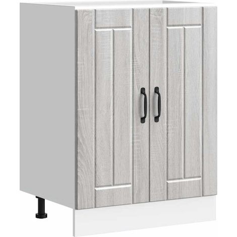 Sink Base Cabinet Lucca Grey Sonoma Engineered Wood vidaXL