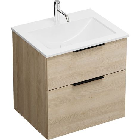 Burg Eqio Minerallguss-WT+WT-Unterschr. Eiche Dekor Cashmere/Alpinweiß GR0200