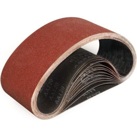 Bandes Abrasifs 100x610 mm-12 Pièces de 120 Grain Bande Ponceuse pour Ponçage et Polissage avec Ponceuse à Bande