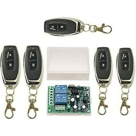 Télécommande sans fil 2CH 433MHz – Portée jusqu'à 100m – Code d'apprentissage pour sécurité – Pour fenêtres et portes de garage (1/5)