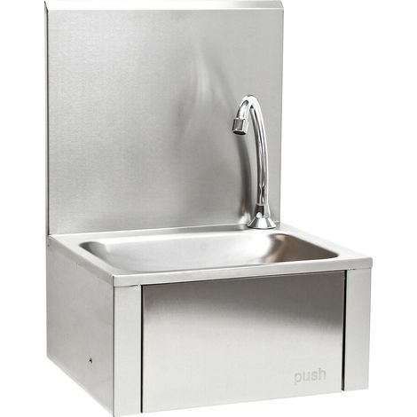 Fregadero de lavabo fino de acero inoxidable, control de rodilla, lavabo antichorro 160002395