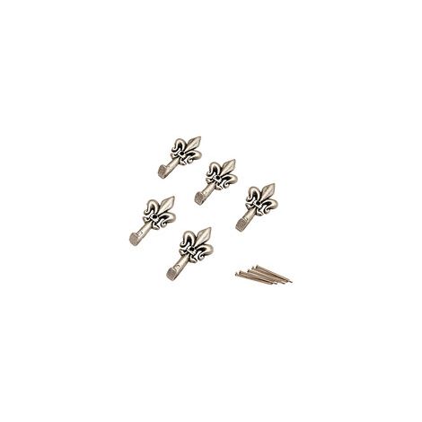GANCIO P/QUADRO GIGLIO 33 MM ARGENTO BL 5 PZ Q.TA 12