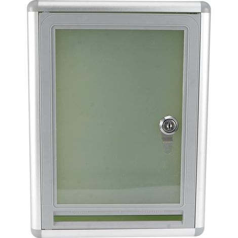 1ensemble Boîte aux Lettres Murale Verrouillable Acrylique et Aluminium pour Courrier Administratif Transparente et Résistante avec Serrure et Clé Gris Format Petit pour Bureau (1/5)
