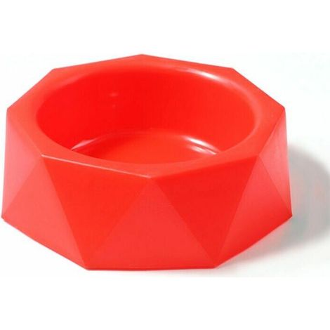 Bol pour animaux de compagnie couleur bonbon bol pour chat grand diamètre bol d'eau potable bol de nourriture pour chien rouge (1/5)
