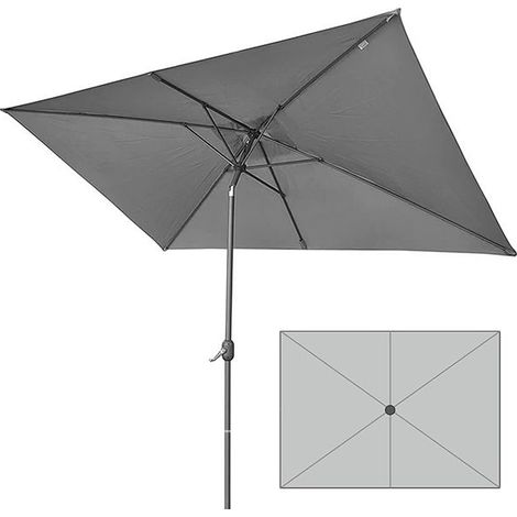 Toile de rechange pour parasols rectangulaires de terrasse de 2 x 3 mètres, tissu uniquement convient également aux parasols de table. (1/4)