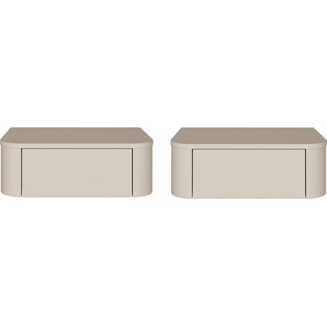Selsey Luvio – Set da 2 comodini sospesi con cassetto, 59 cm, grigio cashmere