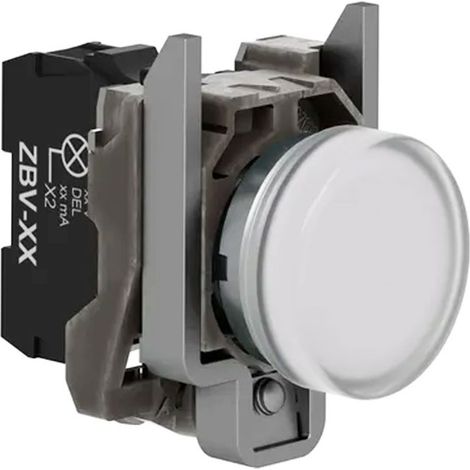 Harmony voyant rond Ø22 - IP66 - blanc - LED intégrée - 24V  - XB4BVB1 (1/4)