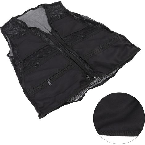Gilet de pêche d'été en maille respirante, gilet tactique à poches à séchage rapide, gilet de pêche pour le travail et les voyages en extérieur (1/5)