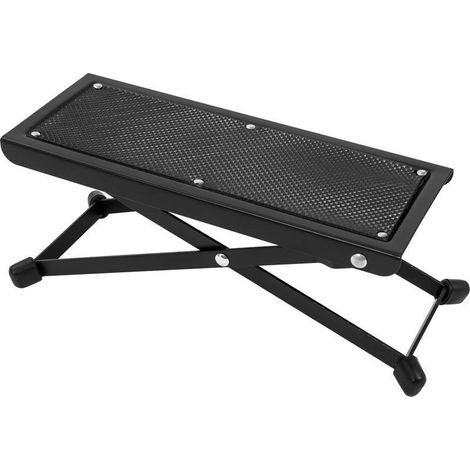 Repose-pieds de guitare réglable en 4 hauteurs, tabouret pliable, repose-pieds support de guitare, banc de guitare noir antidérapant & pliable (1/5)