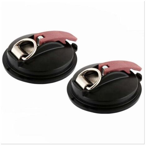 Lot de 2 Ventouses pour voiture - Multifonction - Max. 22KG - Pour auvent, pare-bâche et couverture de véhicule - Rouge (1/5)