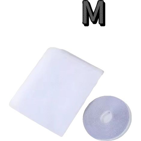 Mosquitera autoadhesiva para instalación, protección contra insectos, color blanco-M-a, 1 unidad-c (1/2)