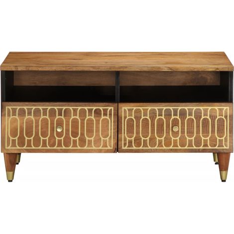Maison Exclusive - Tavolino da Salotto 80x54x40 cm in Legno Massello di Mango (1/5)