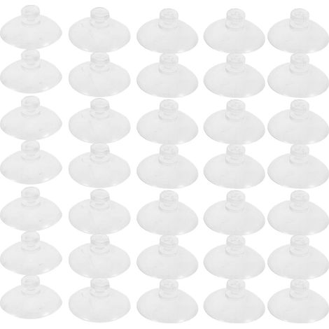 Lot de 300 ventouses transparentes en plastique pour verre, forme champignon, idéales les bureaux, (1/5)