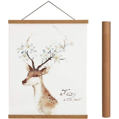 Posterleiste Magnet Holz Rahmen Bilderleiste 35x50 Teak 35L x 1.8B cm (1/5)