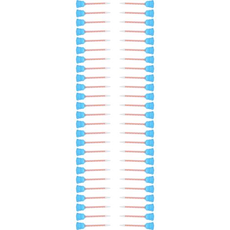 50 embouts mélangeurs époxy 10:1 pour applicateur adhésif, résine, usage dentaire - bleu et orange (1/5)