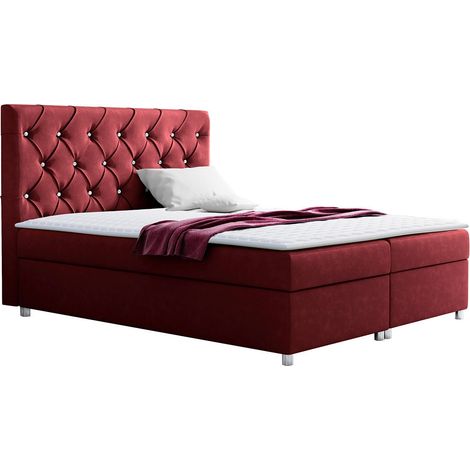 Lit boxspring Domus, Primo 8801, Continental, Double, 180x200, Tissu, Disponible, 180x213x130cm (1/5)
