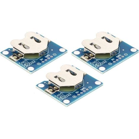 Support Électrique Pour Pile Bouton - CR2032 - 20 mm - Connecteur 2 54 mm - 3 Pièces (1/5)