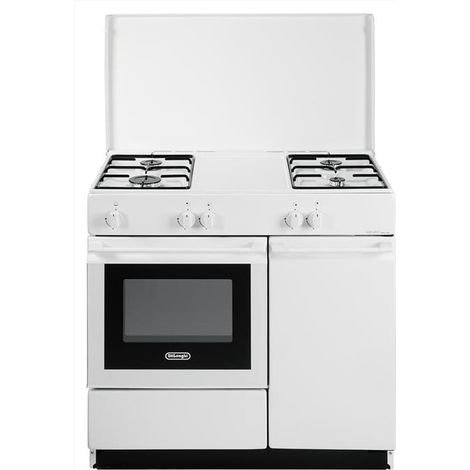Sconosciuta De Longhi Sgw854nm Cucina 86x50 4 Fuochi Forno A Gas Coperchio Bianco