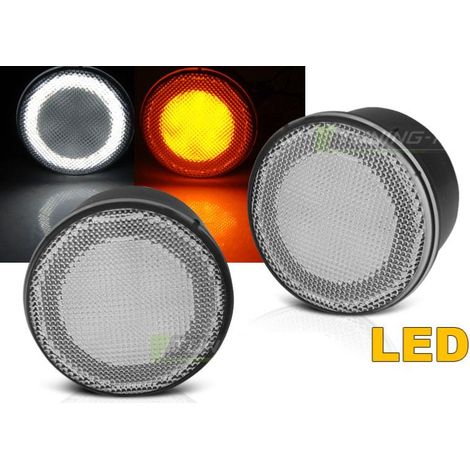 Paire Clignotant avant Jeep Wrangler JK 2007 a 2018 Led Blanc-31896933