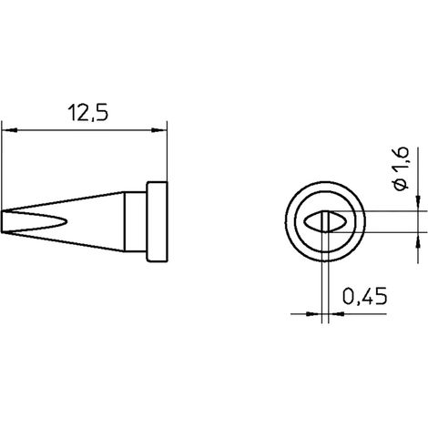 Weller LT ASL Lötspitze Meißelform Spitzen-Größe 0.45 mm Spitzen-Länge 13 mm Inhalt 1 St.