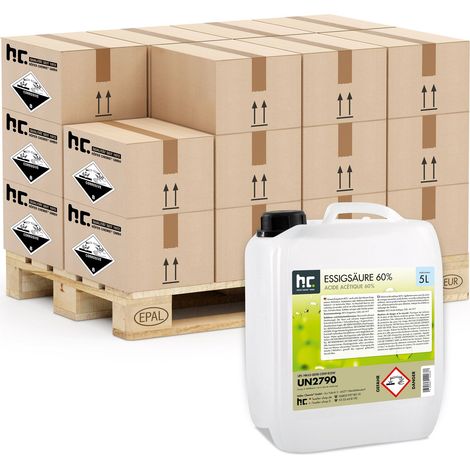 5 l Acide Acétique 60% (1 x 5 l) Produit technique - Fiable pour l'élimination des salissures tenaces