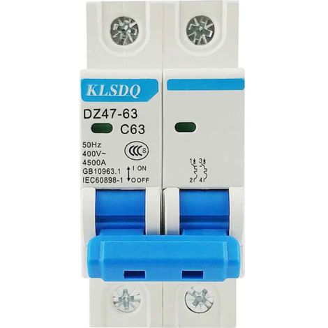 Disjoncteur différentiel bipolaire 32 A DZ47‑63 220/380 V (1/5)