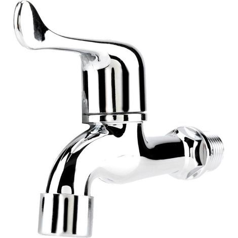 Robinet plastique pour machine à laver et lavabo – bec unique avec poignée ergonomique, montage facile, 1 unité (1/5)
