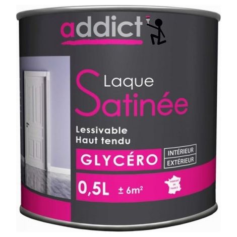 Lackfarbe Glycérol Satin 2,5l Weiß - Addict