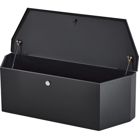 Boîte à outils 36" pour camion/remorque – Acier robuste, verrouillable, étanche – Coffre de rangement utilitaire – Sécurité améliorée – Noir – Cadre en fer 36 pouces, peinture noire