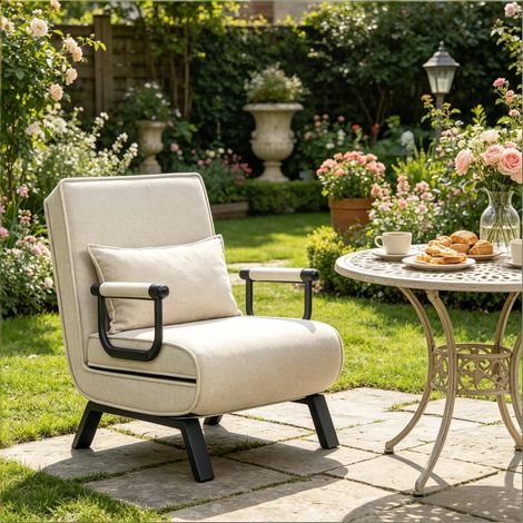 Lit élégant en fauteuil, fauteuil, convertible, fauteuil TV extensible avec dossier réglable (uniquement avec fauteuil couchette)