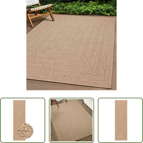 Garten -  Teppich ZIZUR 80x250 cm Jute-Optik Indoor und Outdoor