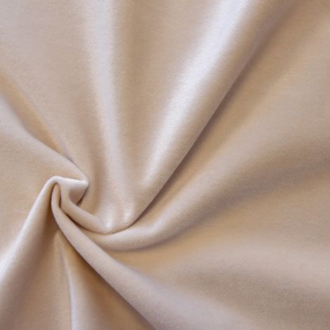 Tissu en velours uni ameublement Ivoire 145 cm