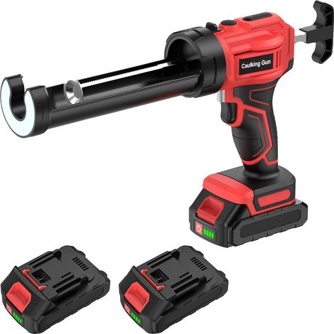 Pistolet à calfeutrer sans fil, vitesse réglable, utilisation polyvalente, version rouge (1/2)