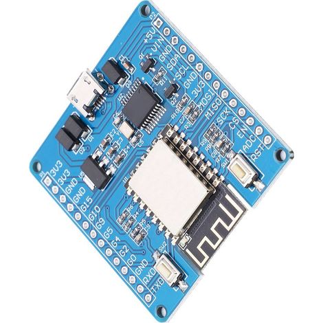 Placa de desarrollo PCB para Python con entrada de voltaje de 5V/3.3V CC y conector de pines ESP8266. (1/5)