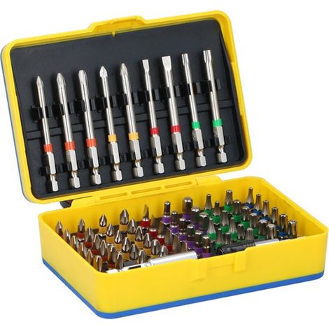 Set 71 Punte per Fai da Te Bricolage Utensili Attrezzi da Lavoro e Custodia