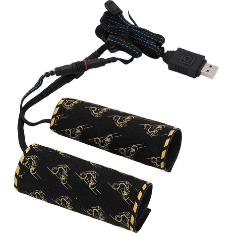 Couvercle de Poignées de Moto Chauffantes USB, 6 Niveaux de Température, Chauffage Rapide en 10 Secondes, Fonction de Mémoire IP67, avec Alimentation USB, pour Guidon de Scooter de Vélo (1/5)