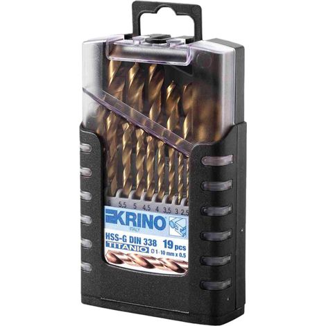 PUNTE SERIE HSS AL TITANIO cf. 19 pz  - KRINO