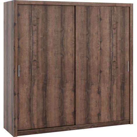 Armoire Catromi 109, Chêne du Monastery, 215x220x62cm, Portes d'armoire: Coulissantes, Nombre d'étagères: 9 (1/3)