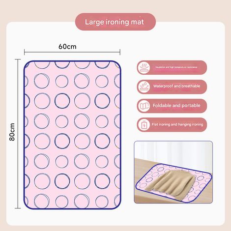 Tragbare Dampfbügelmatte, Bügelmatte zum Aufhängen über der Tür, hitzebeständige Dampfbügelmatte für Zuhause/Reisen, faltbare Bügelmatte zum Aufhängen über der Tür mit Haken (60x80cm/24x31 Zoll).