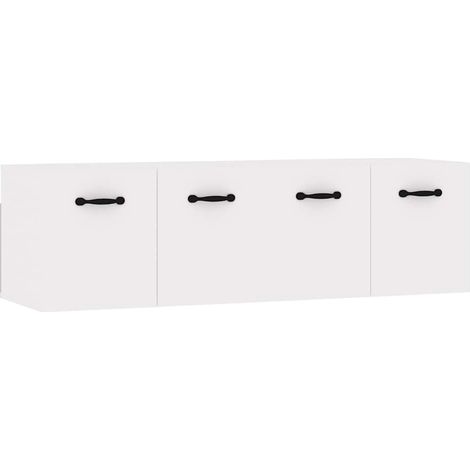 Maison Exclusive - Mobili Parete 2 pz Bianco Lucido 80x36,5x35cm Legno Multistrato