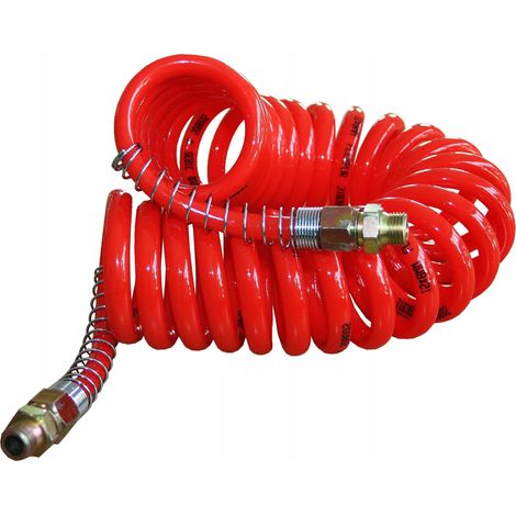 Spiral-Pneumatikschlauch M22 6 m Silikon Rot (1/2)