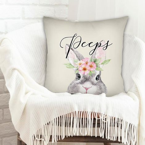 Housse de coussin 45x45 cm en polyester fermeture à glissière pour la Saint-Valentin, mariage, anniversaire, naissance de bébé (1/5)