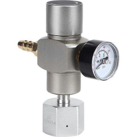 Régulateur de pression CO2, mini régulateur de gaz CO2 2 en 1 avec manomètre et adaptateur 3/8" vers TR21.4 pour Sodastream (1/5)