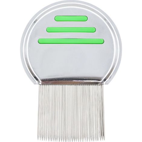 Pettine in acciaio inossidabile (1 pezzo) - Pettine per animali domestici - Strumento per la toelettatura ultra denso senza estrazione dei denti (Dimensioni: 6,7 x 9,5 x 4,3 cm) (1/4)