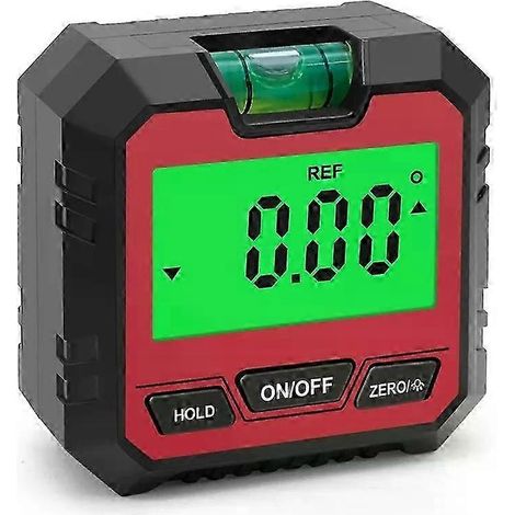 Präzisions-Digitalneigungsmesser, elektronischer Goniometer, Magnetfuß, digitaler Winkelmesser, Winkelmesser, Neigungsmesser, Winkelkasten -Rot-JXLGV (1/5)